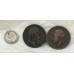 GREAT BRITAIN UK 1900's . SIXPENCE AND PENNIES . 3 COINS